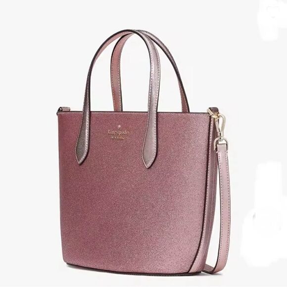 KATE SPADE ♠️ Pink Glimmer Satchel Crossbody Bag Purse Tote - Picture 12 of 14